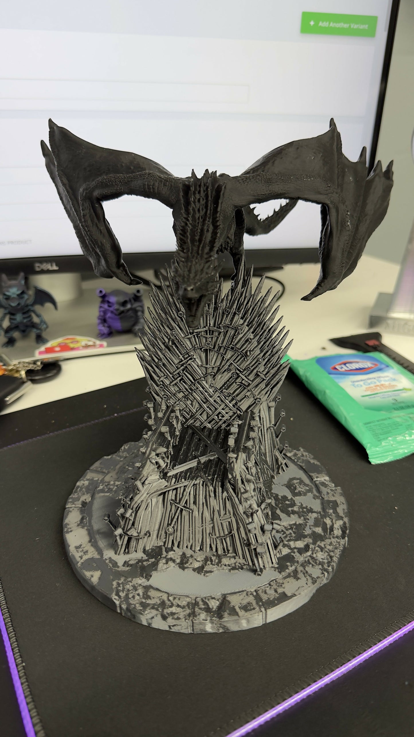 Drogon and the Iron Throne- GOT