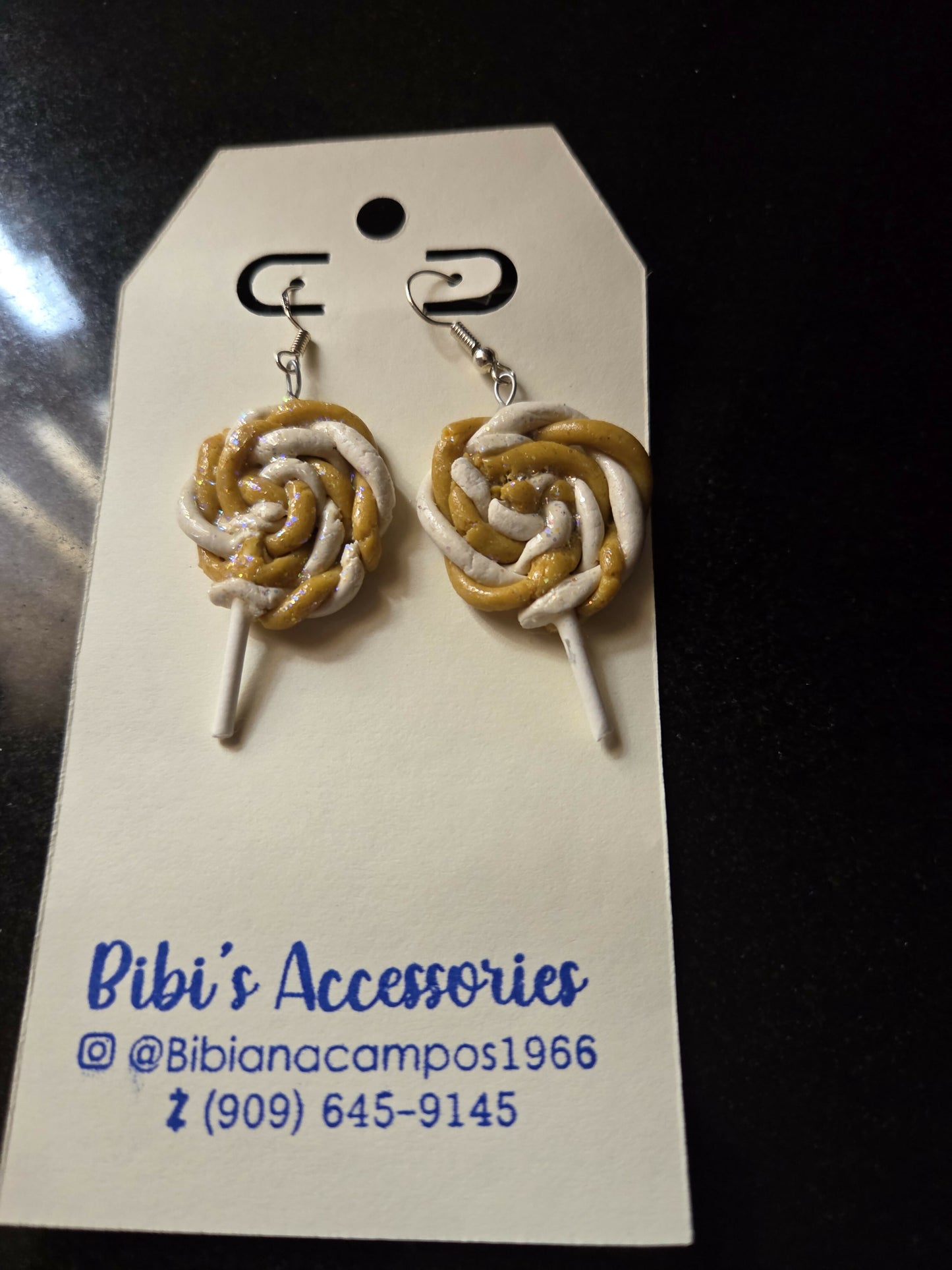 Aretes paleta amarilla