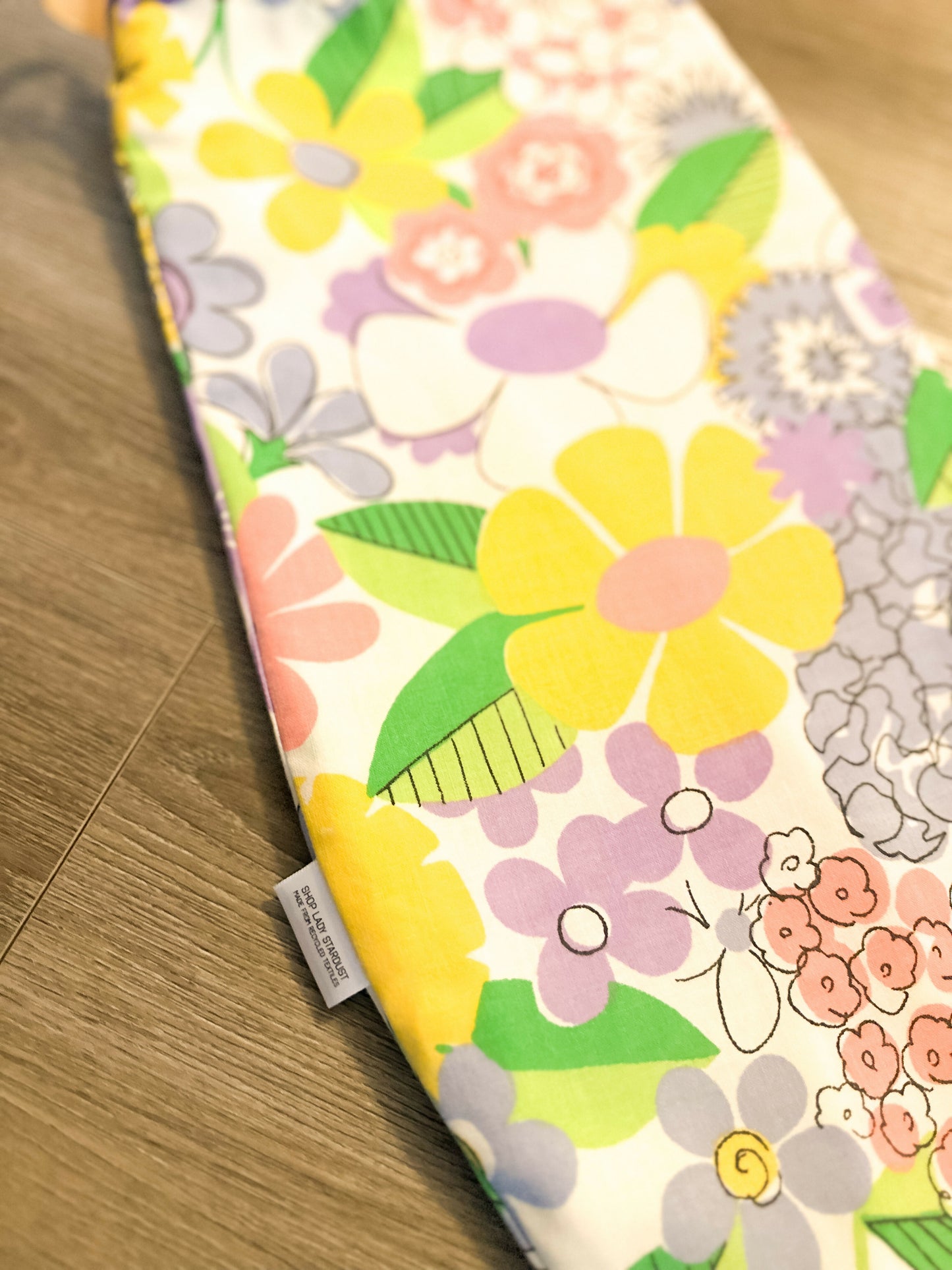 Vintage Mod Floral Print Christmas Stocking