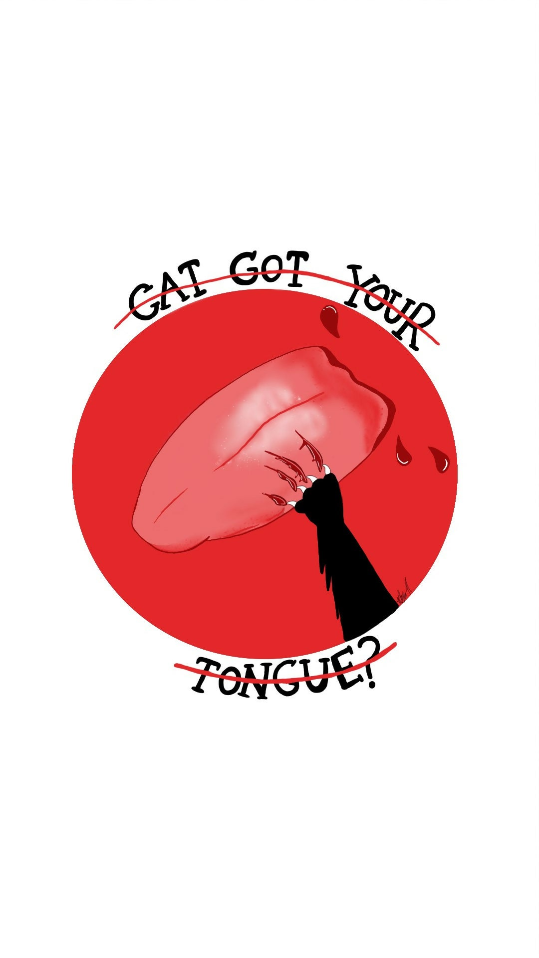 Cat got your tongue Art Print