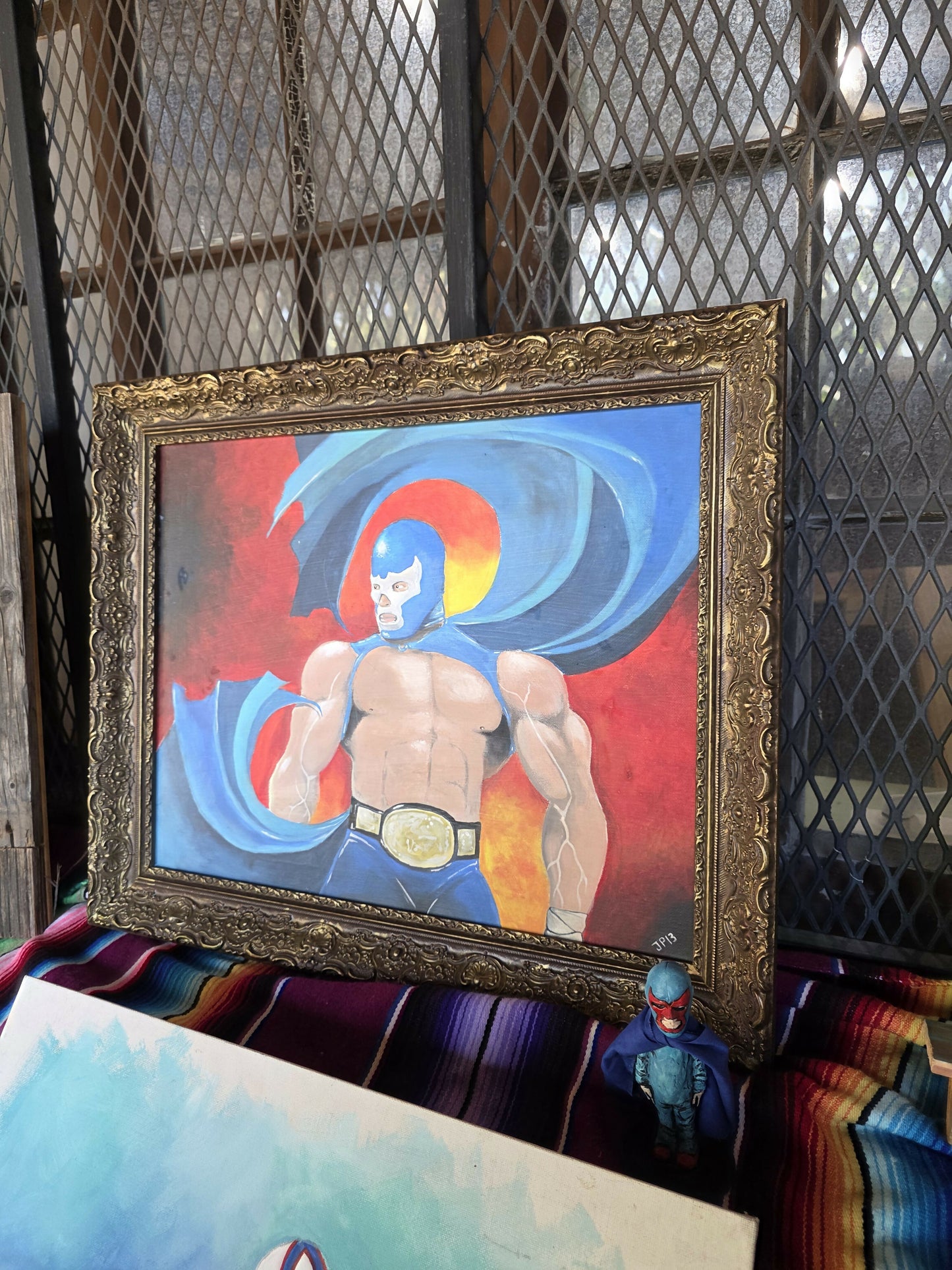 Blue demon painting