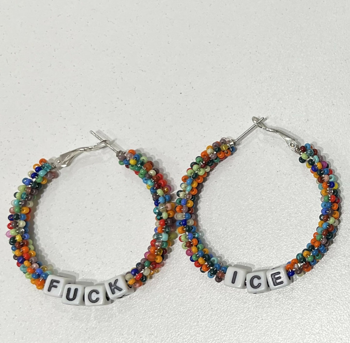 Fuck Ice Multicolor Beaded Earring