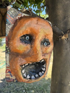 No Estoy Bien Papier Mache Painted Art Piece