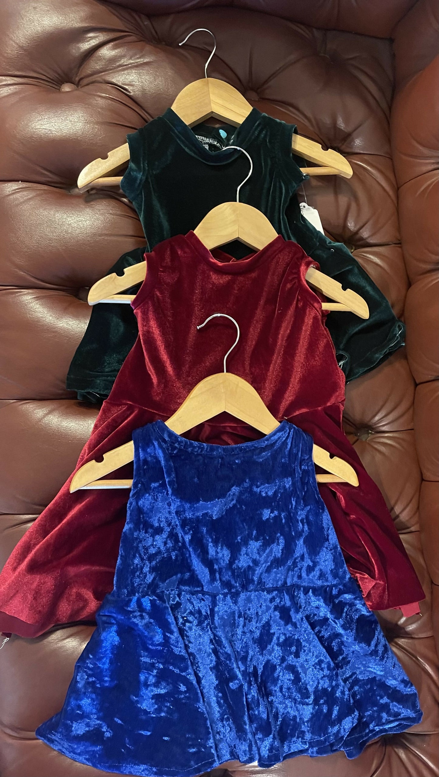 Blue velvet dress
