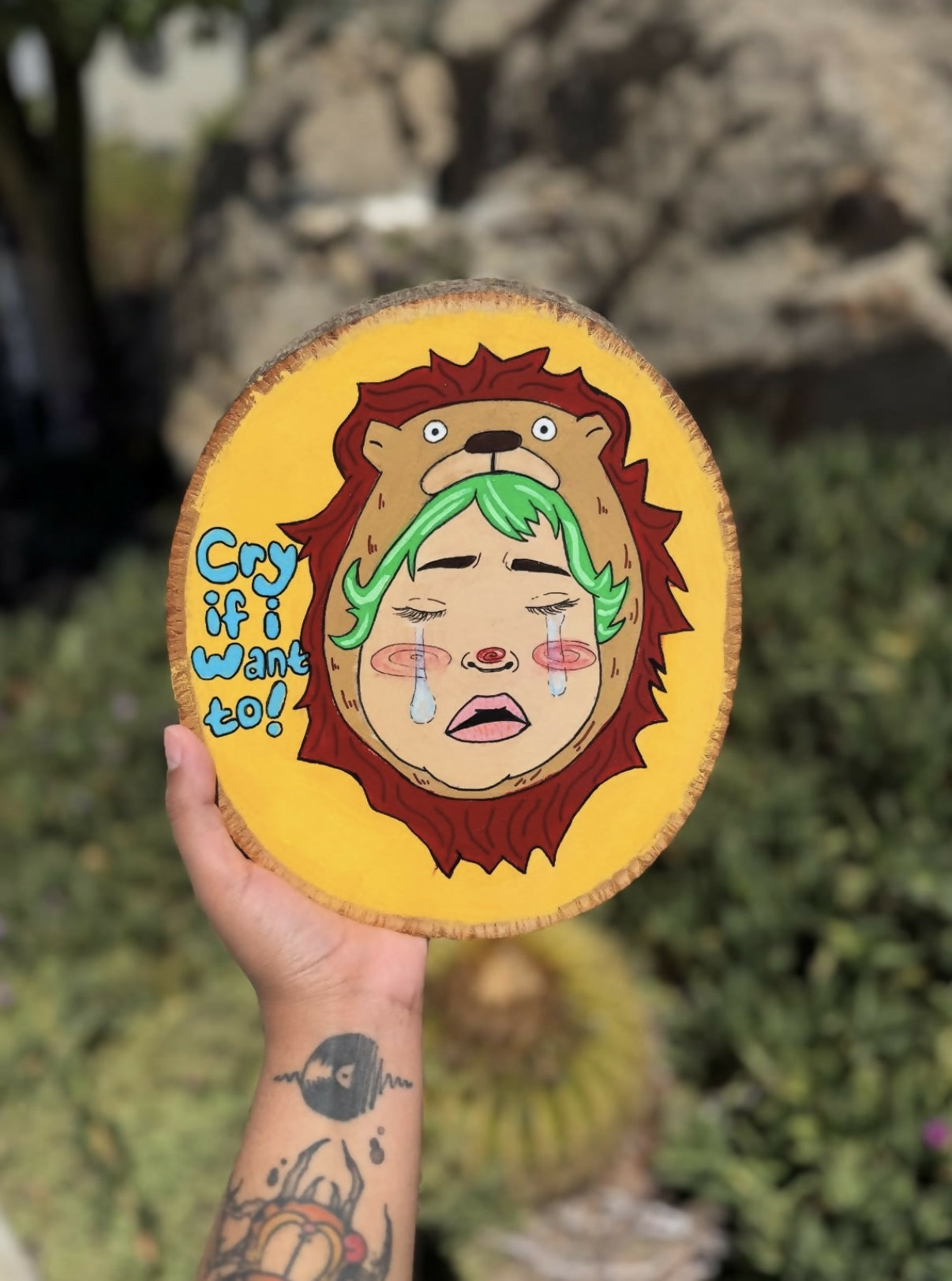 cry if i want to acrylic painting