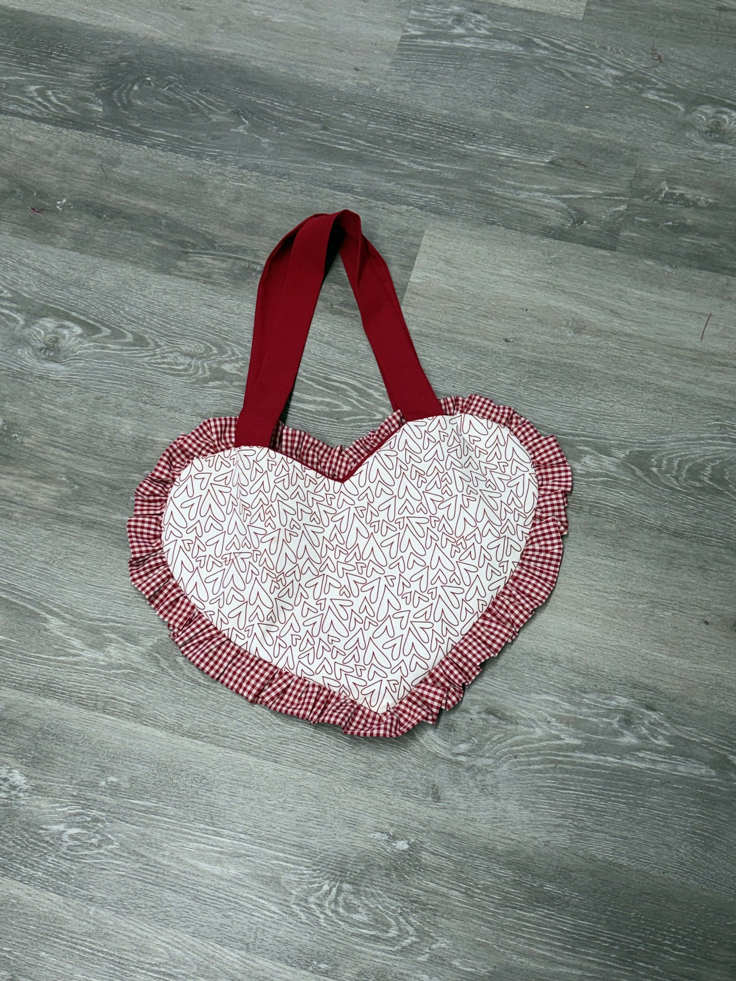 Heart Shaped Tote Bag Red