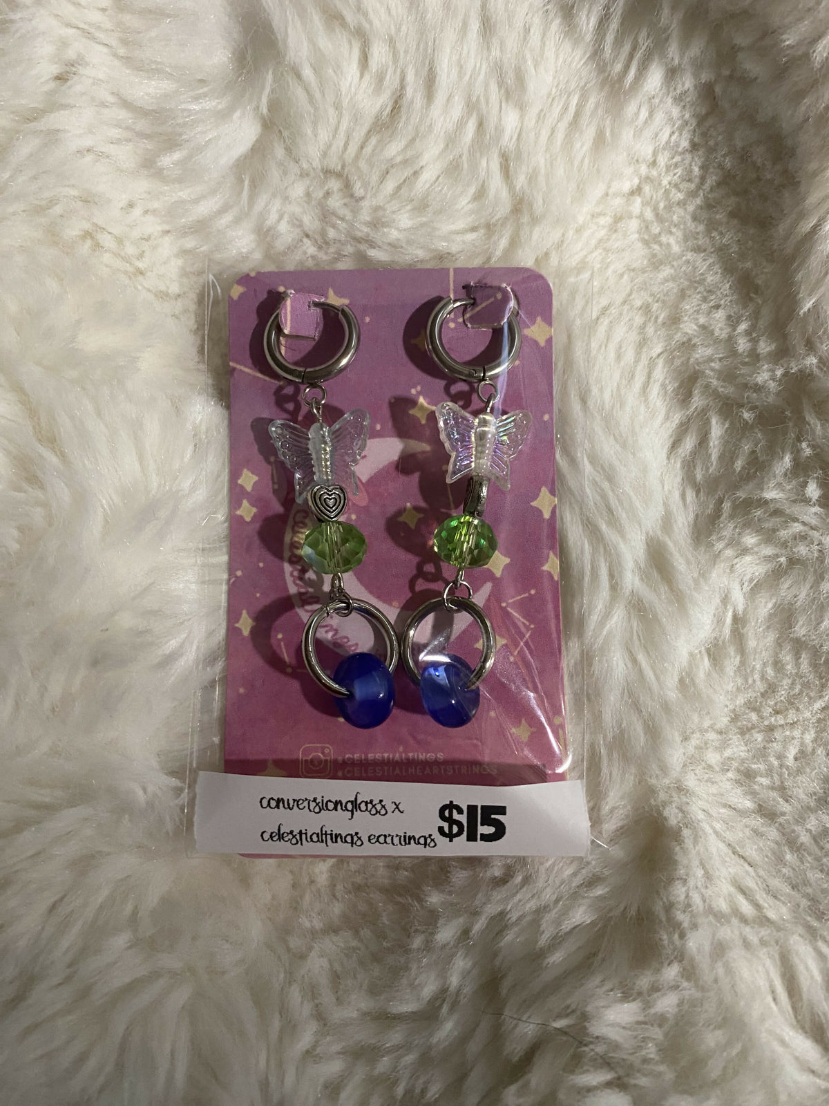 Conversionglass x celestialtings earrings