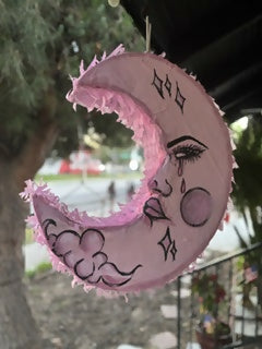 La Sad Moon Pink Piñata
