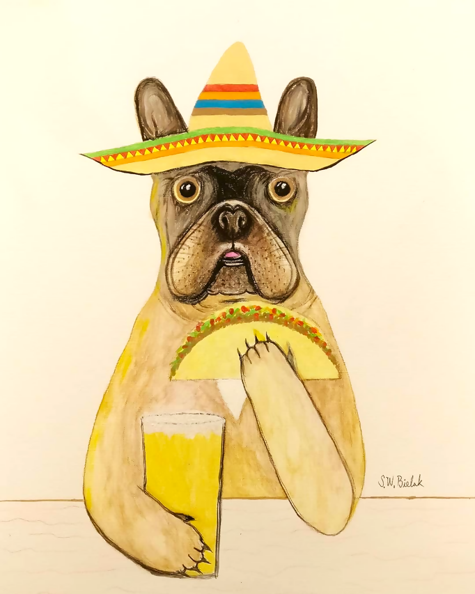 Taco Dog - Art By Steven Bielak 12 x 16
