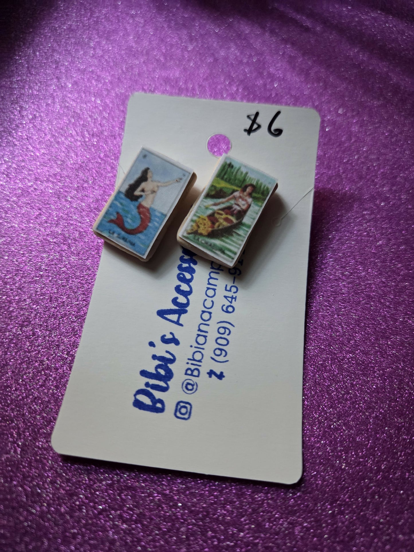Aretes poste loteria la sirena y la chalupa