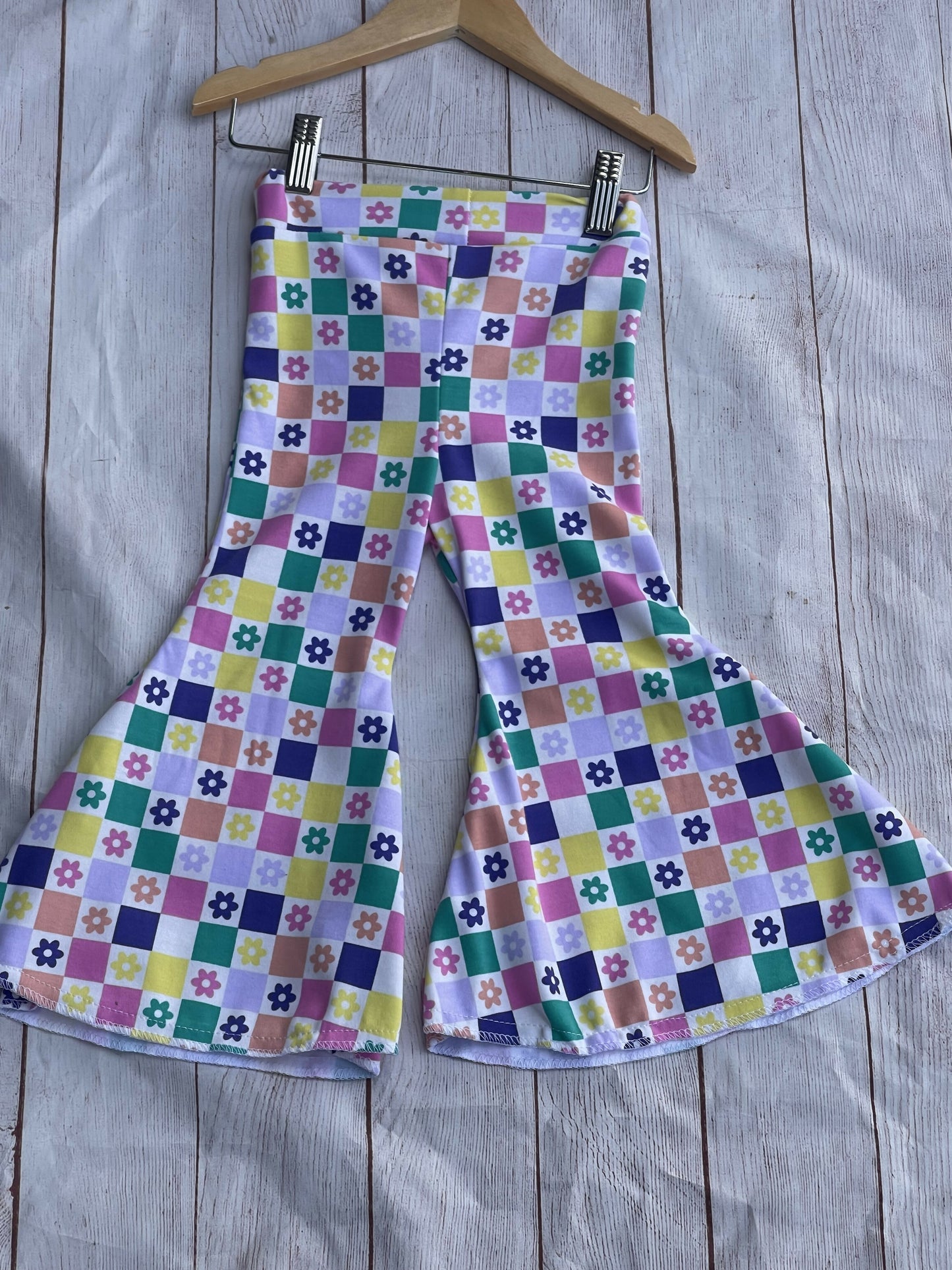 Copy of Bell Bottom Pants colorful checkered