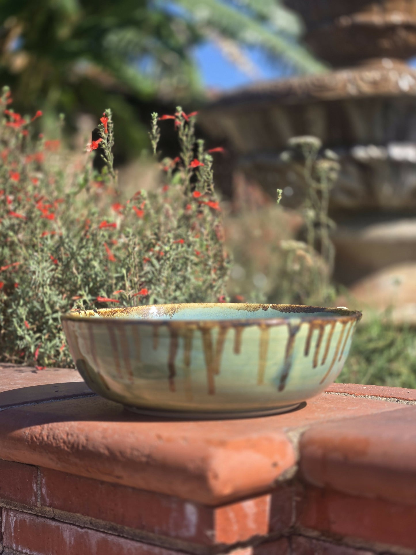 Large Green Fruit Bowl