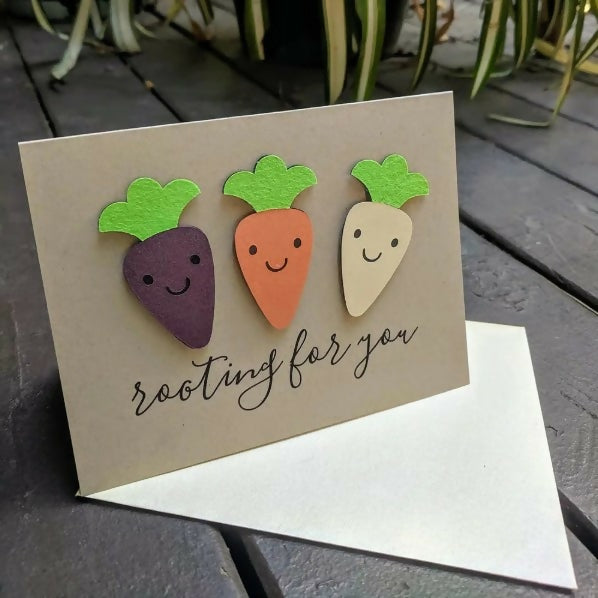 Rooting For You Handmade Card