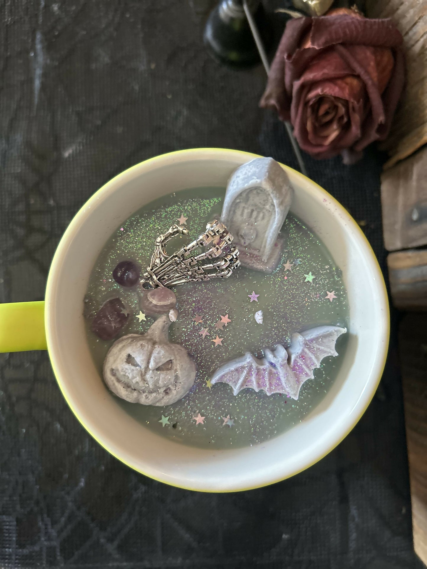 Green sparkly slime Soywax candle