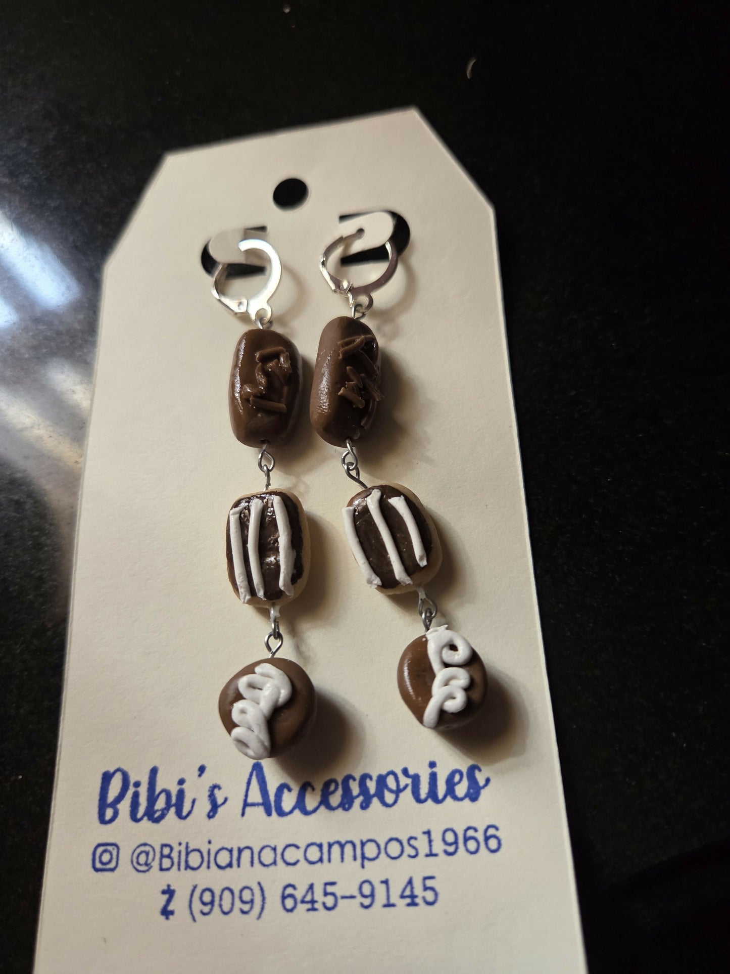 Aretes de ganzito chocolate napolitano