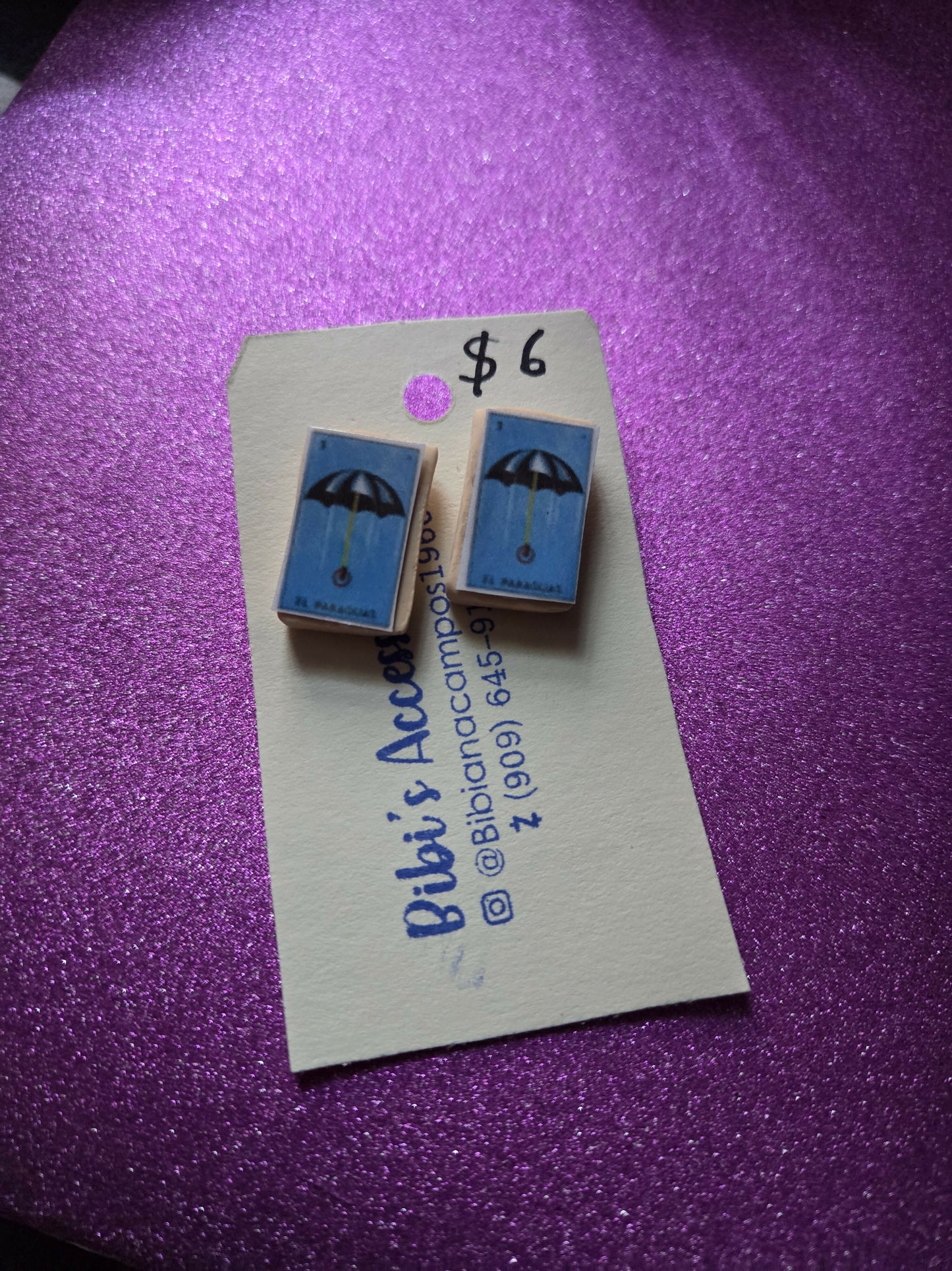 Aretes poste loteria la sombrilla