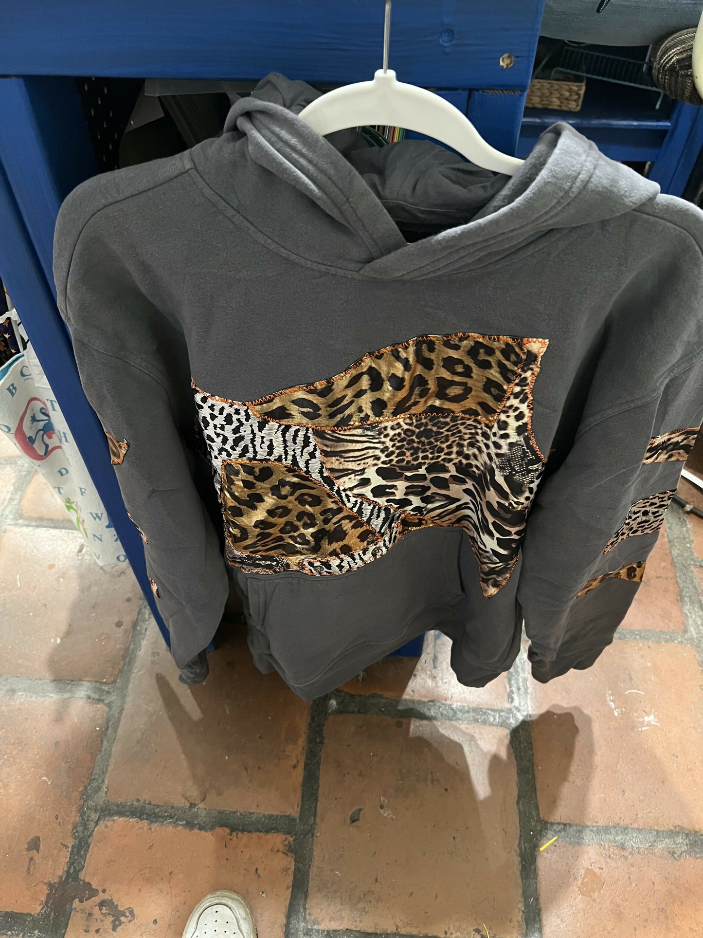 Cougar patchwork sweater