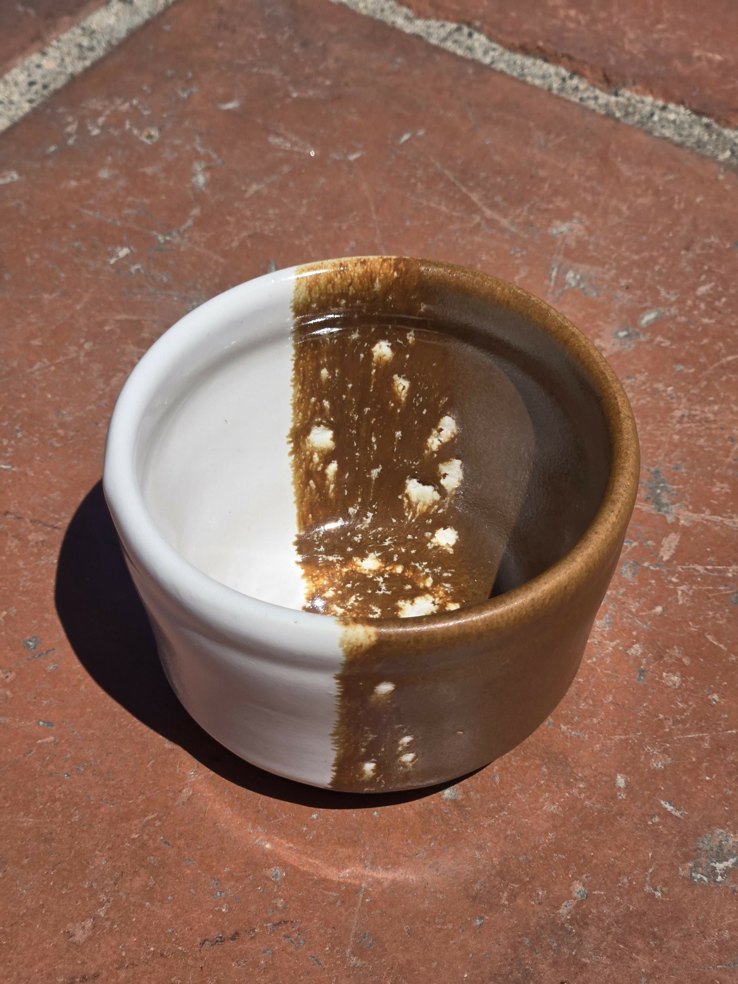 Brown and White Tea Cup