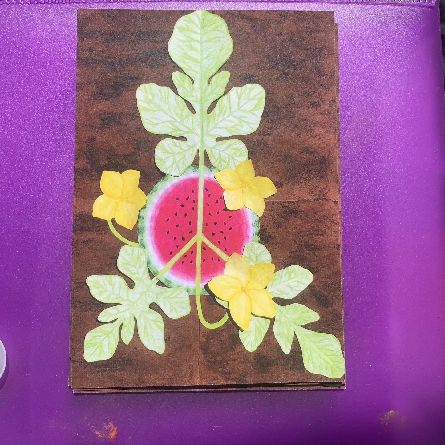 Peace sign watermelon