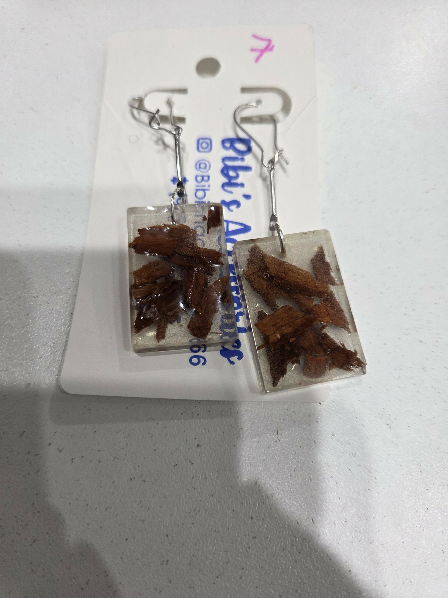 Aretes resina con cemillas
