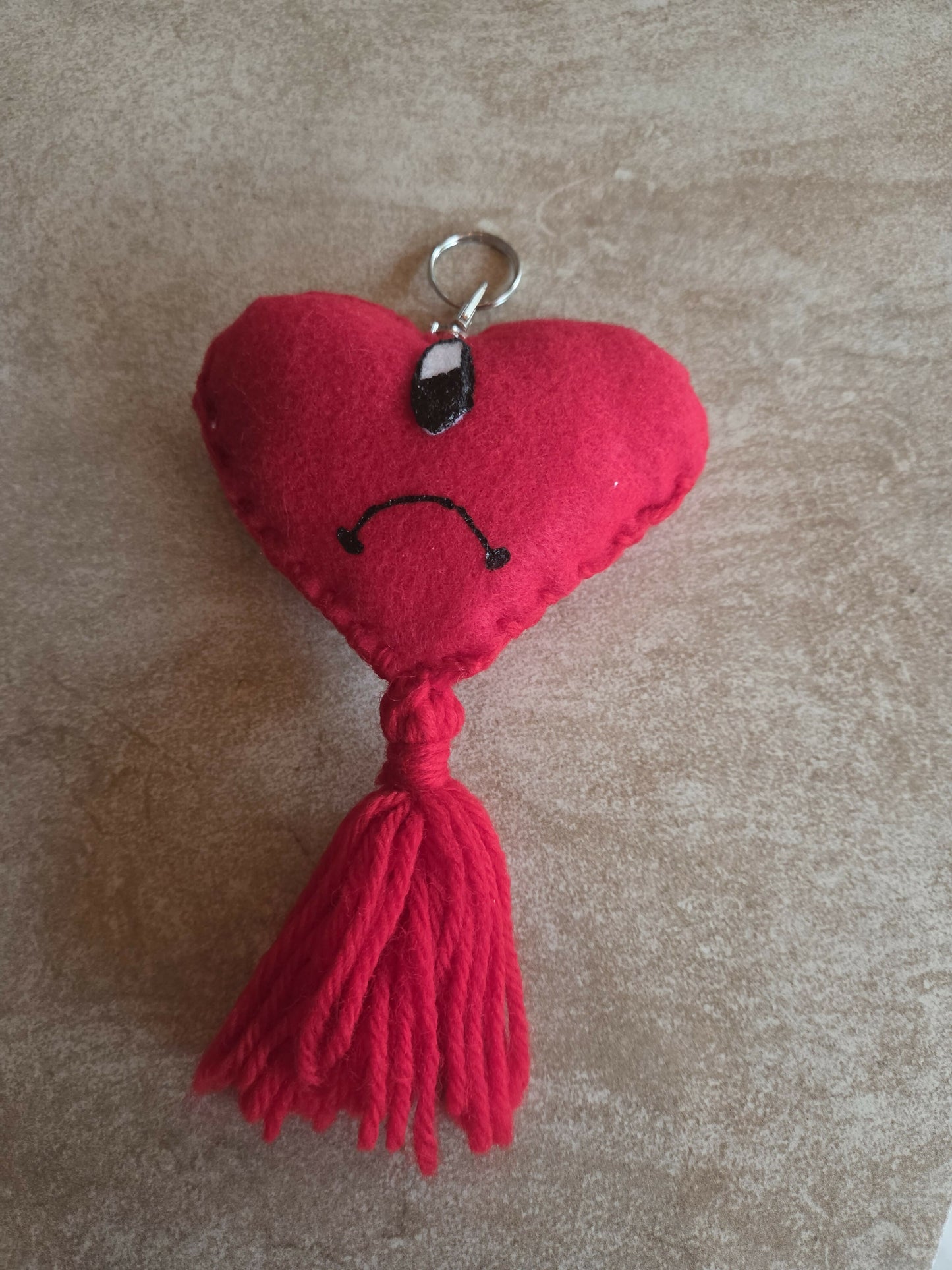 MexicanRed heart key chain