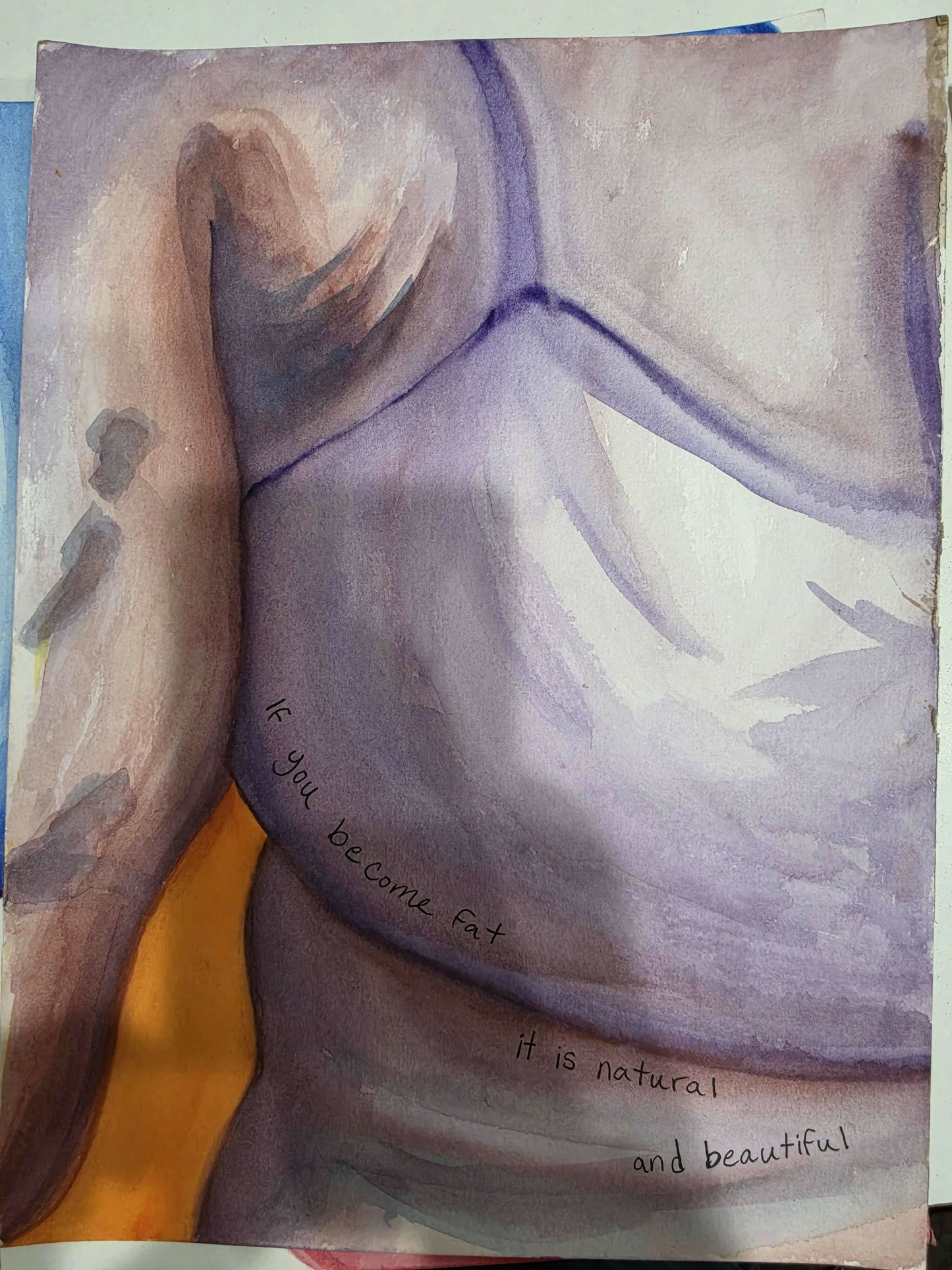 a work in progress painting