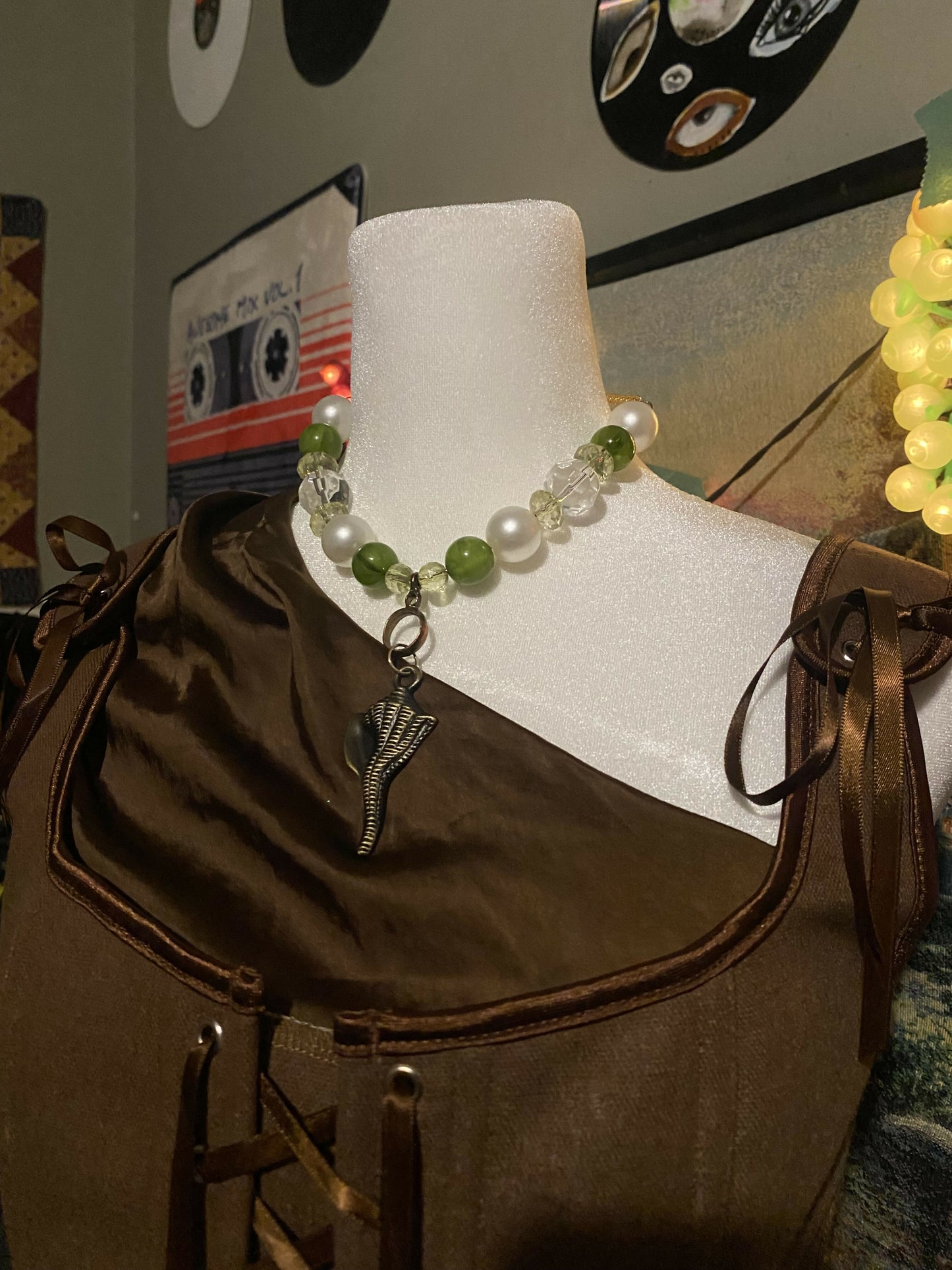 Lightning whelk necklace