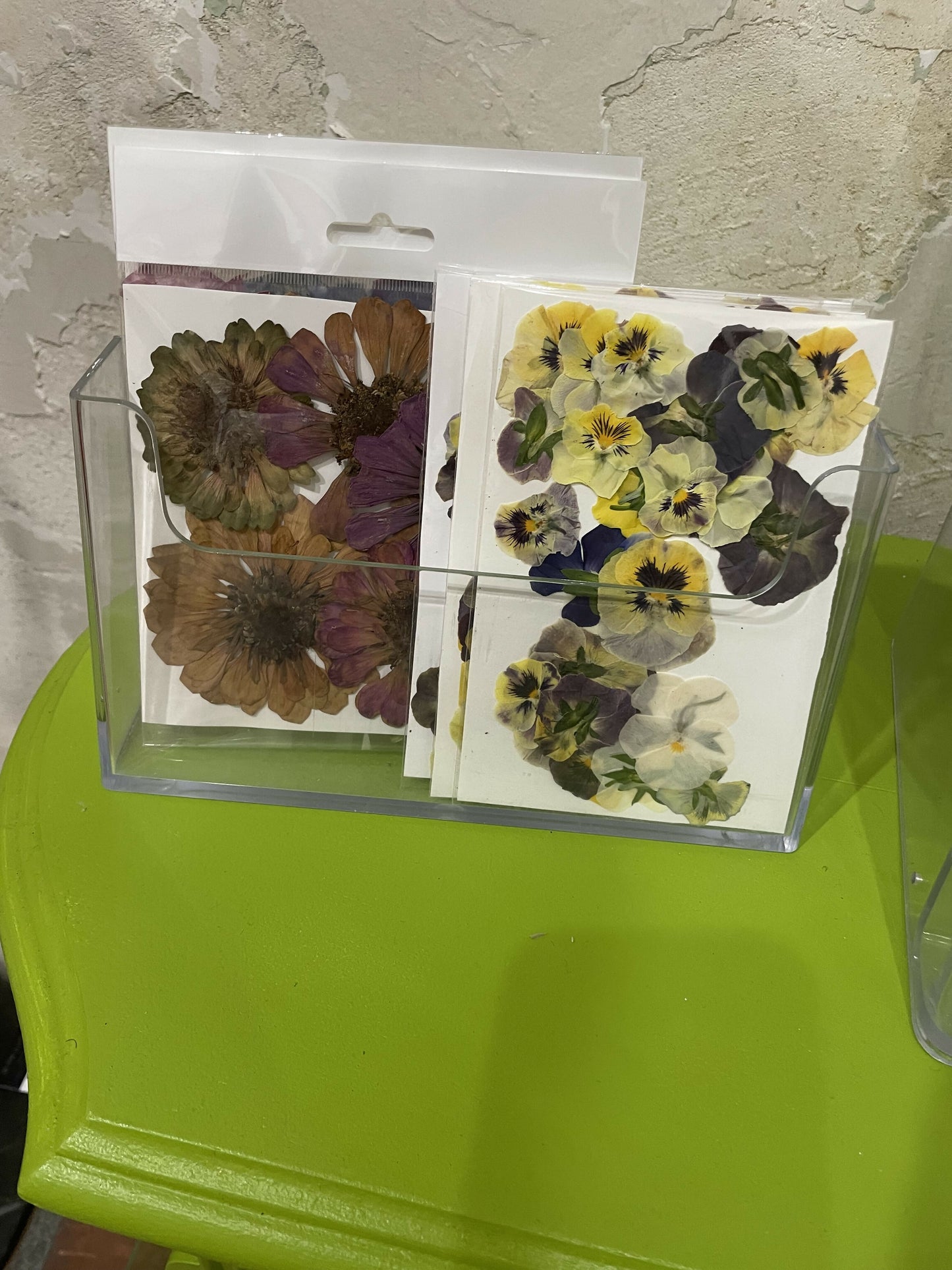 Pressed flowers