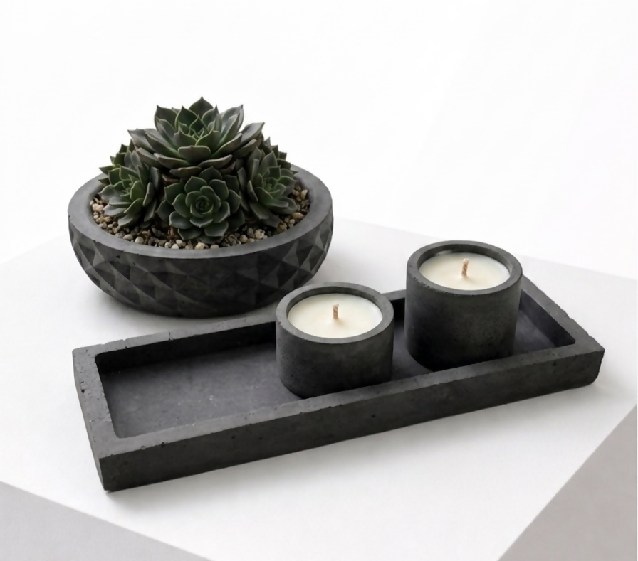 Cement Rectangle Tray