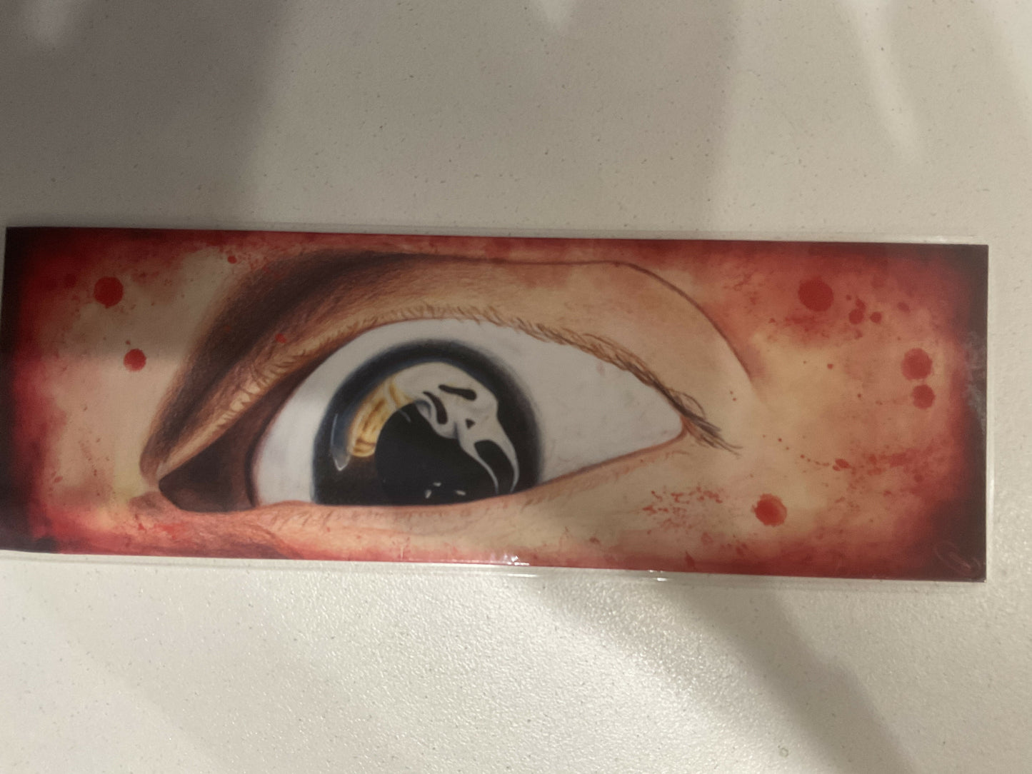 Scream one sided bookmark