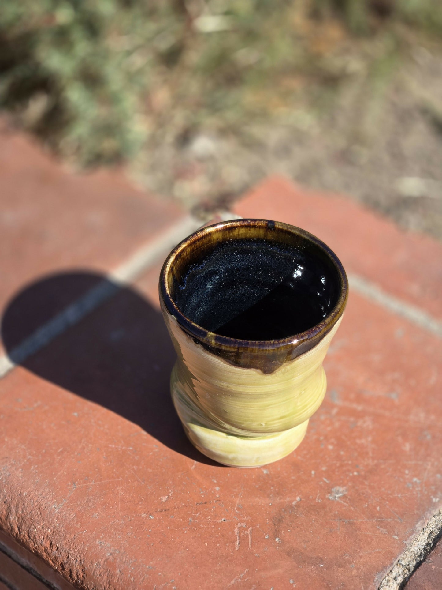 Black and Green Twisted Vase