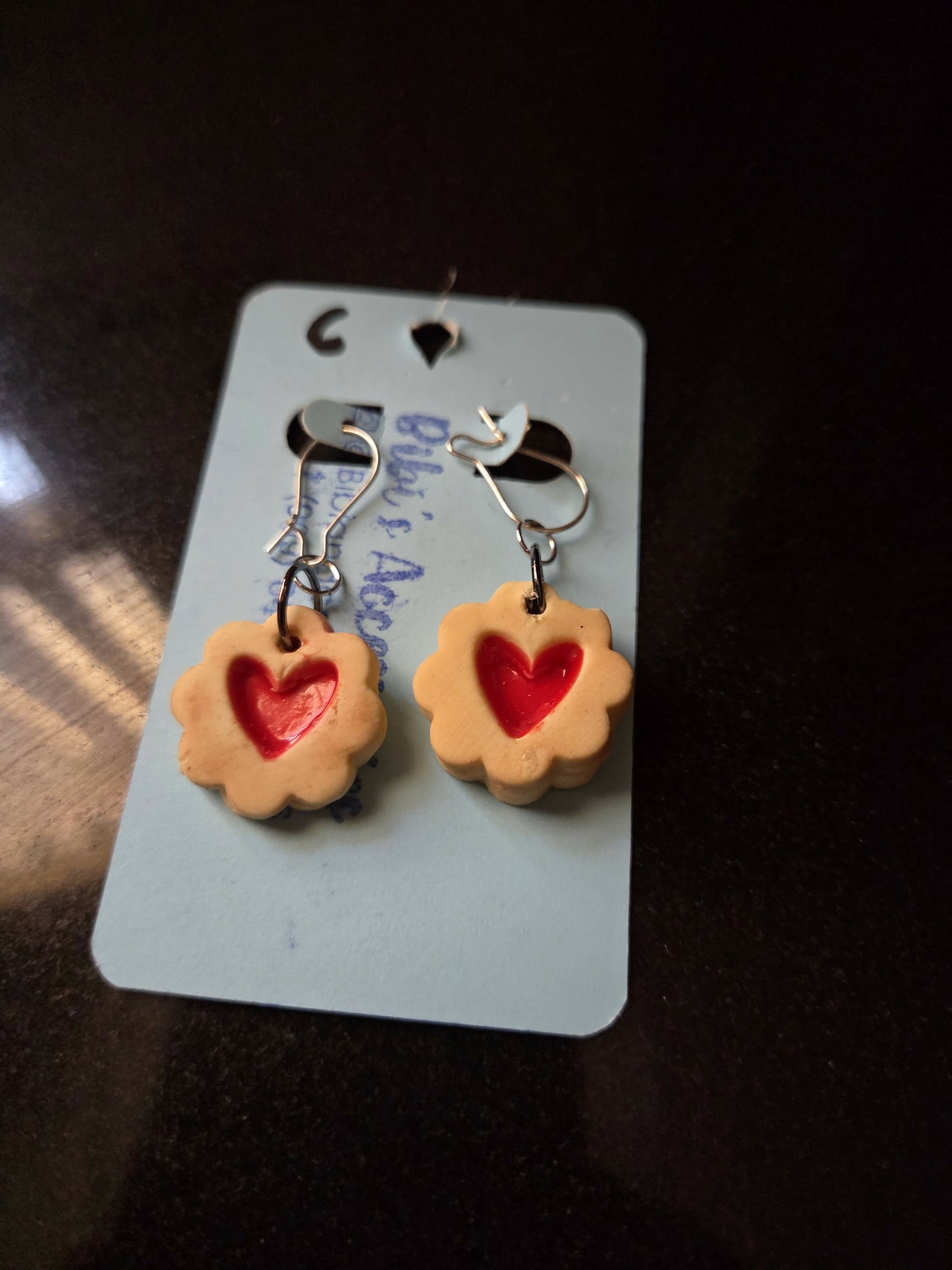 Aretes galleta corazon