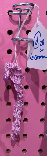 purple crochet bookmark