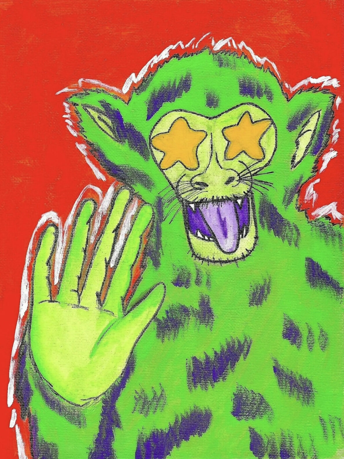 Monkey star painting