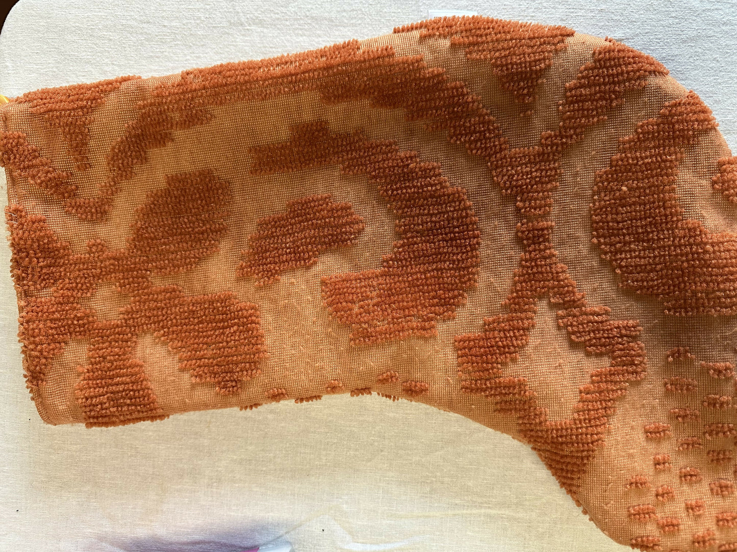 Orange Chenille Stocking