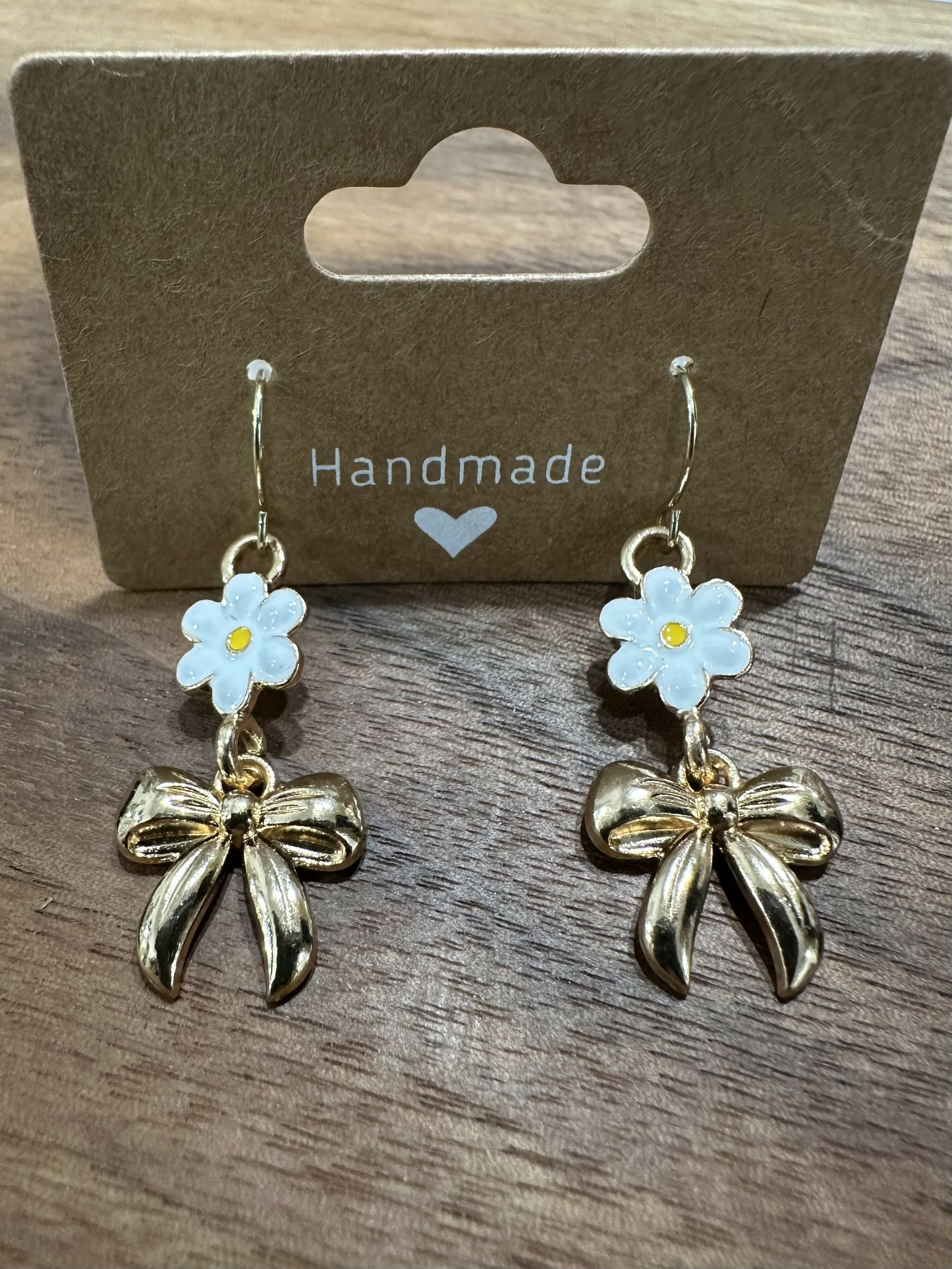 Flower and Bow Earrings