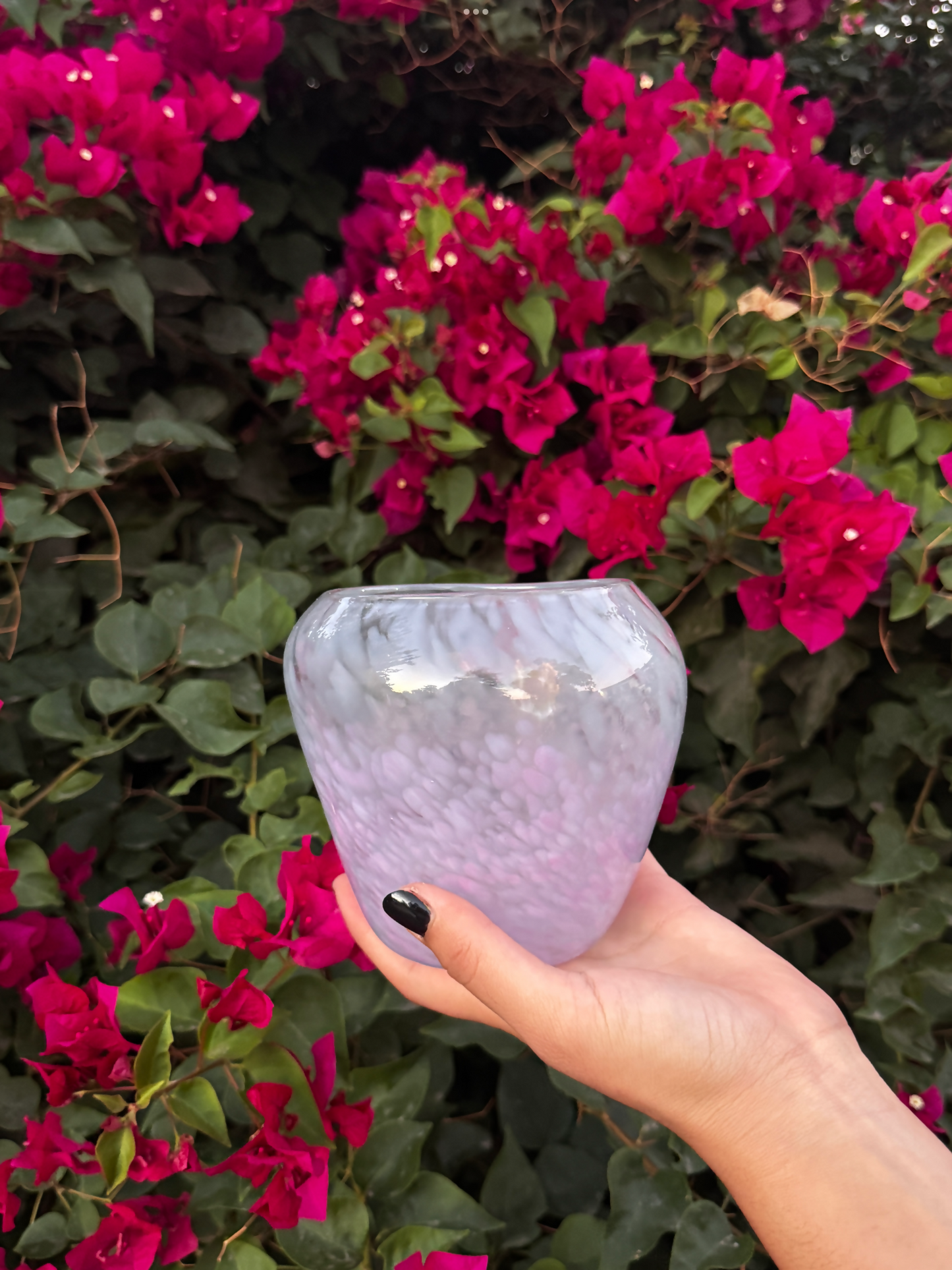 Pastel speckled vase