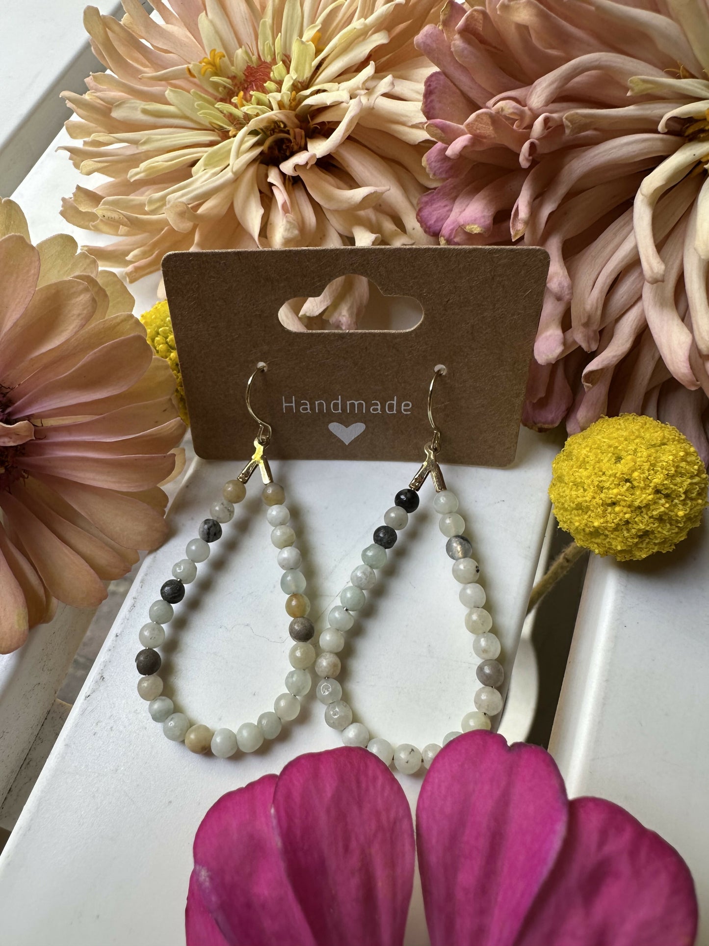 Beaded Tear Drop Earrings