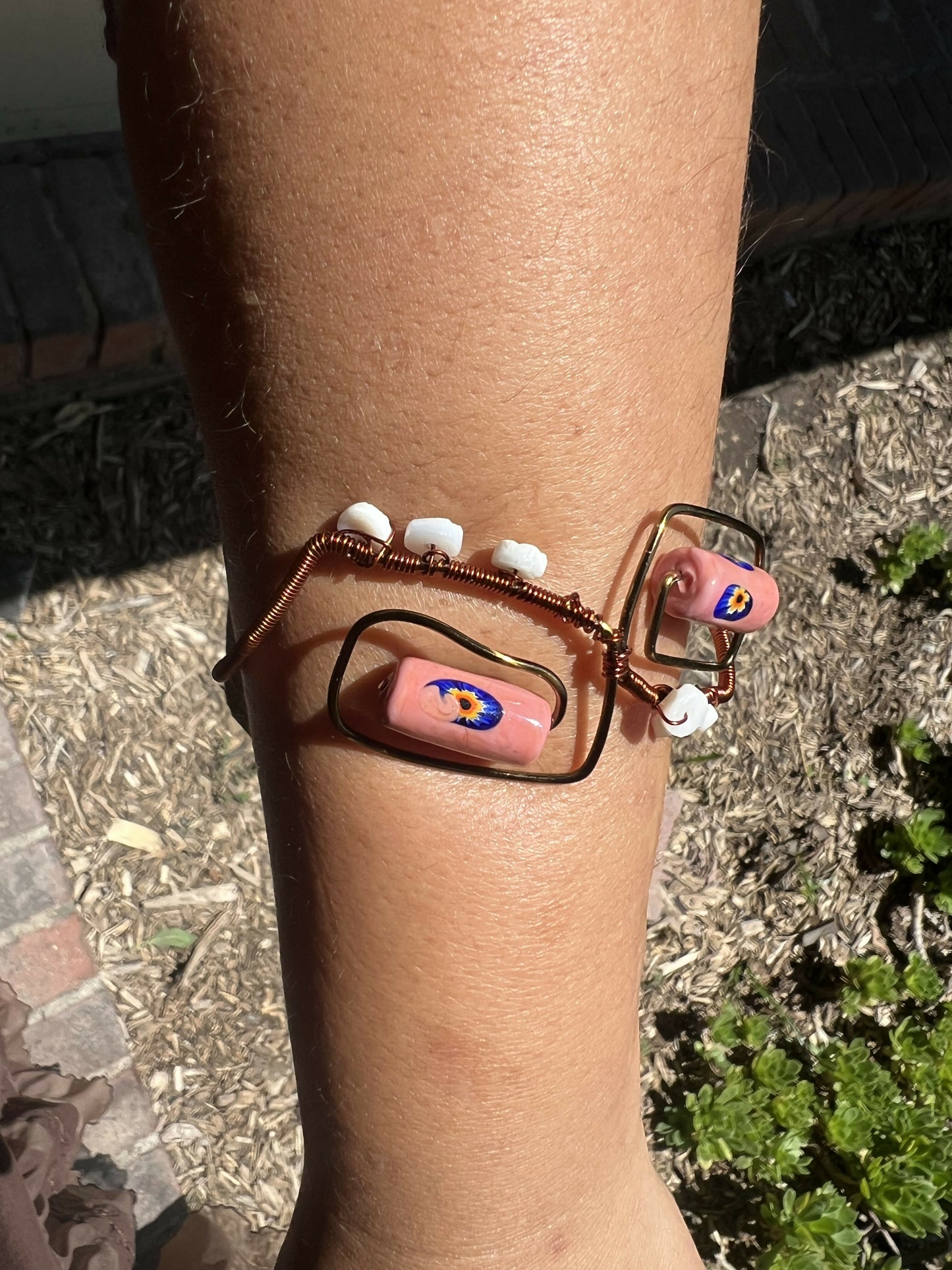 Bronze wrapped arm cuff