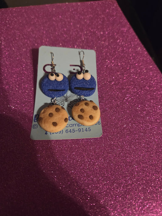 Aretes cookie monster