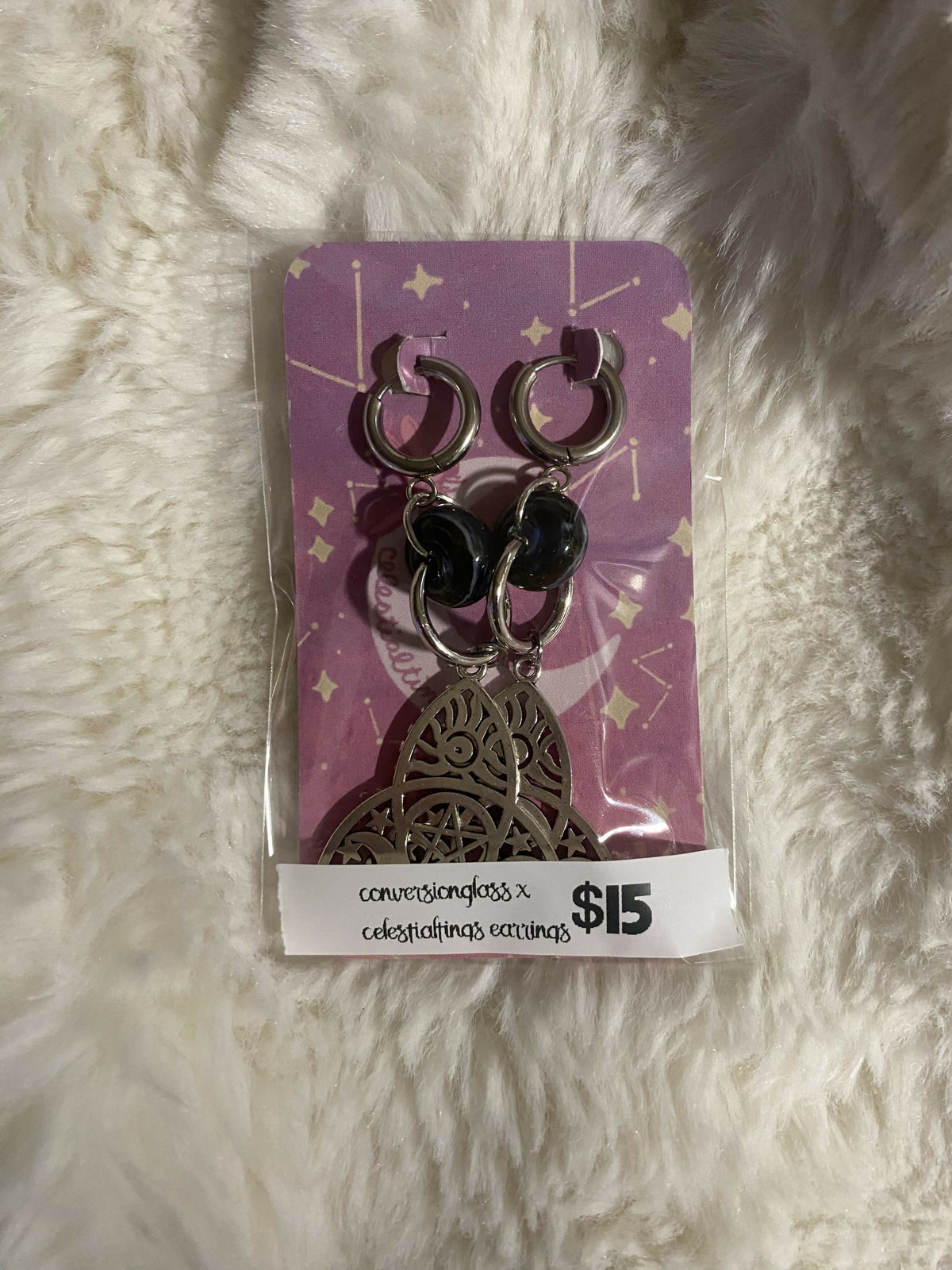 Conversionglass x celestialtings earrings