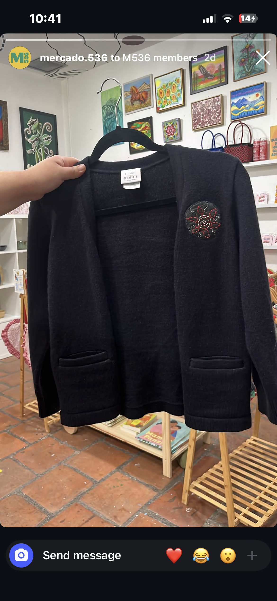 Kids cardigan with sun glyph patch
