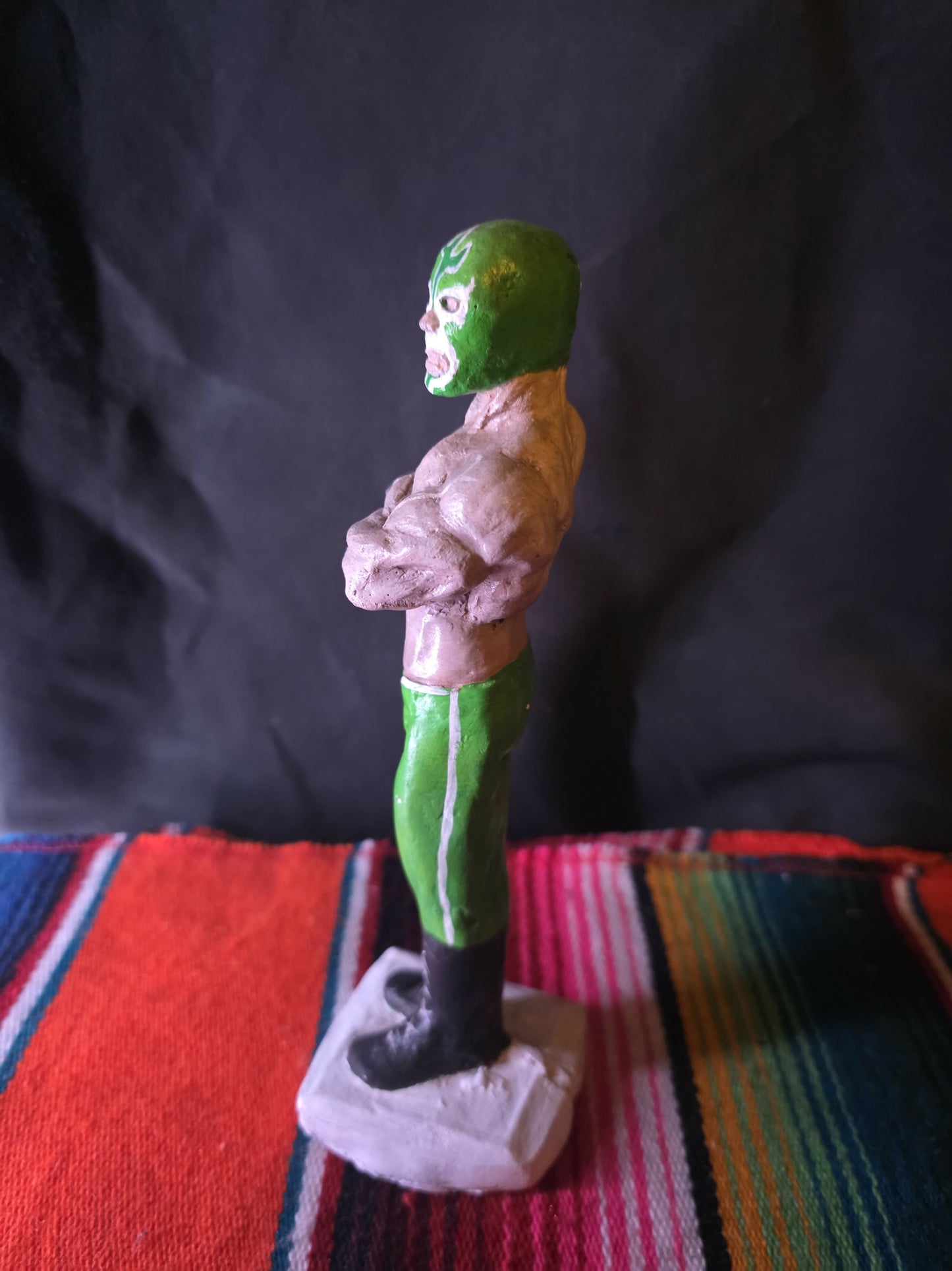 Luchador statue