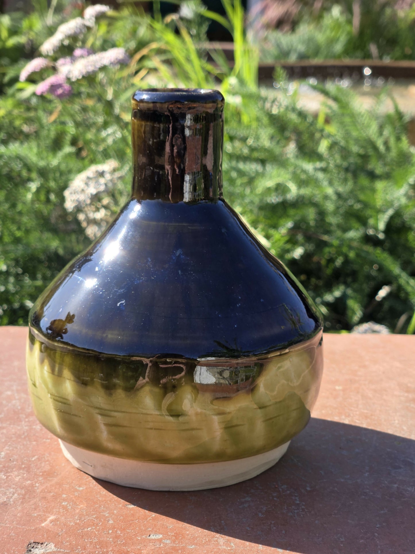 Green and Black Bottle