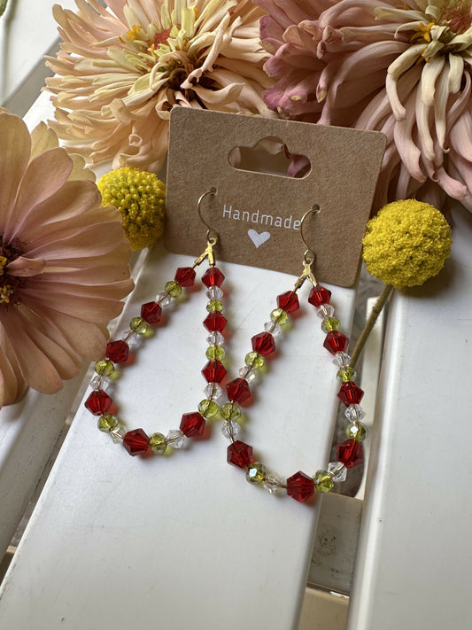 Beaded Tear Drop Earrings