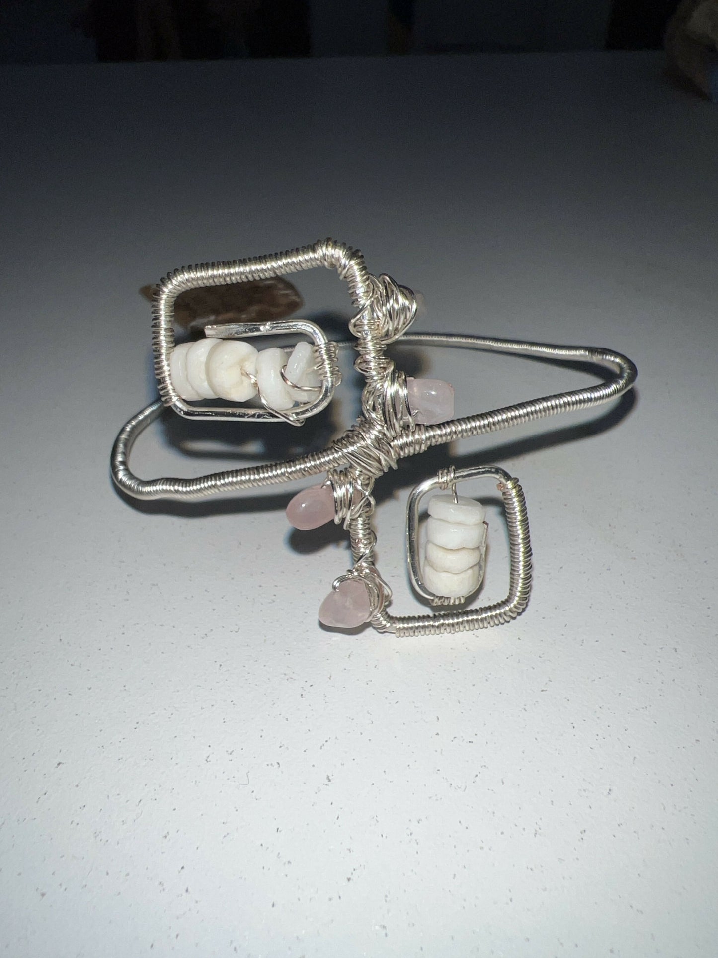 Silver wrapped arm cuff