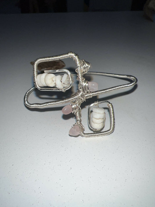 Silver wrapped arm cuff