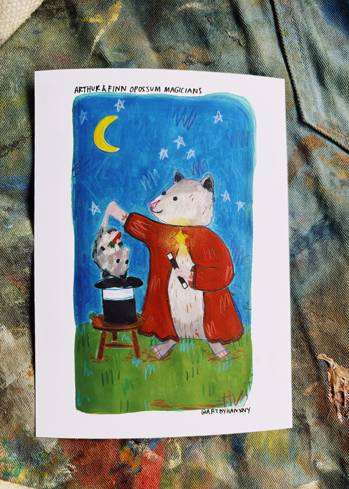 nocturnal creatures acrylic painting prints