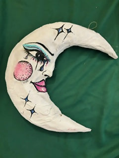 Luna Maquillada Paper Mache Wall Art