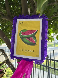 Purple La Sandia Loteria Piñata
